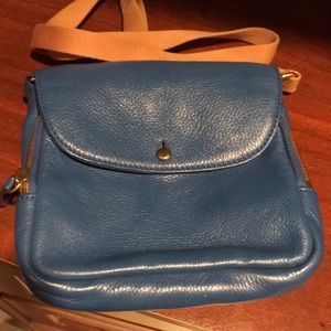 J. Crew factory blue leather crossbody